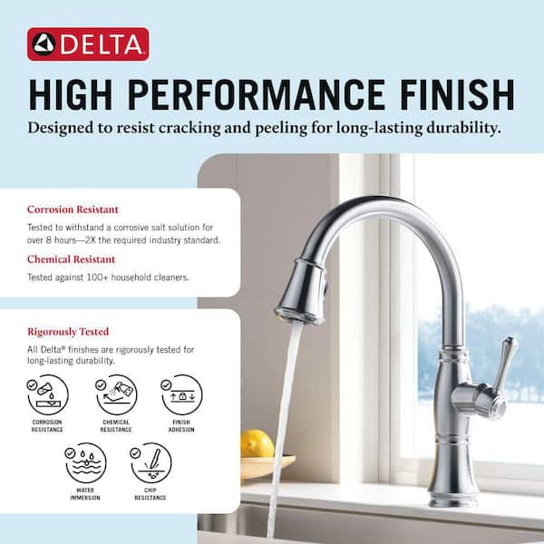 Delta Cassidy Single-Handle Pull-Down Sprayer Kitchen Faucet in