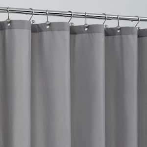 54 in. W x 78 in. L Waterproof Fabric Shower Curtain in Grey