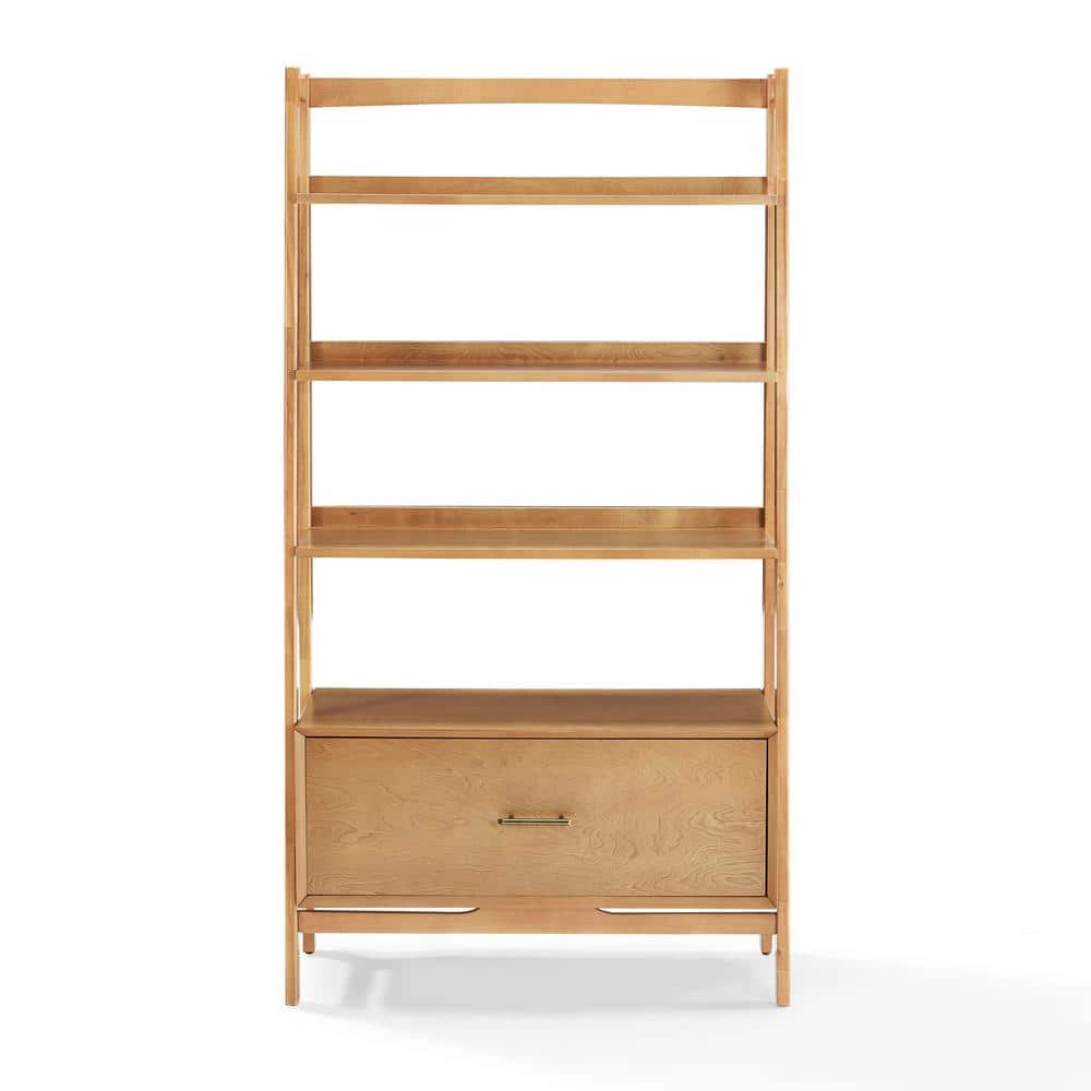 Acorn Wood Ladder Bookcase with Full Extension Drawer