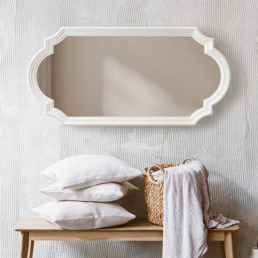 Fairbourne Rustic Gray Full-Length Rectangular Wood Wall Mirror