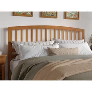 Richmond Light Toffee Natural Bronze Solid Wood King Headboard with Attachable Charger