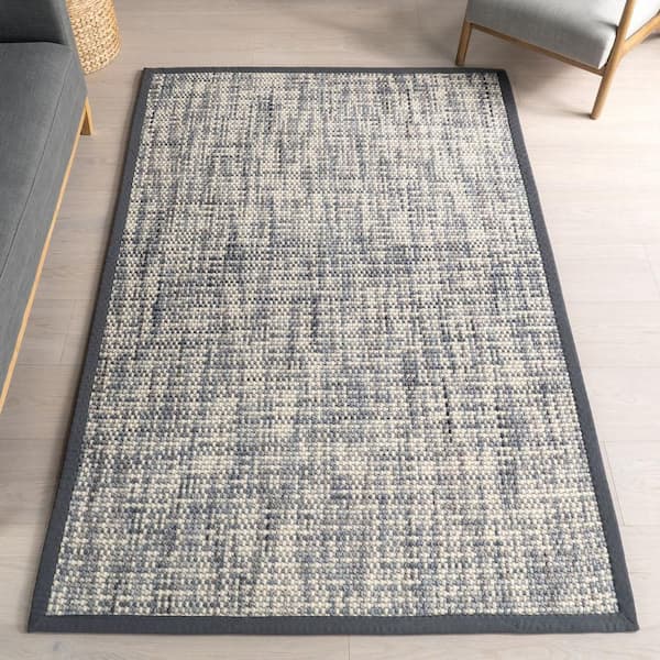 Coretta Modern Bordered Area Charcoal 5 ft. x 8 ft. Indoor Area Rug