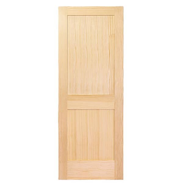 36 in. x 79.92 in. 2 Panel Saker Unfinished Wood Vertical Grain Solid Core Interior Door Slab
