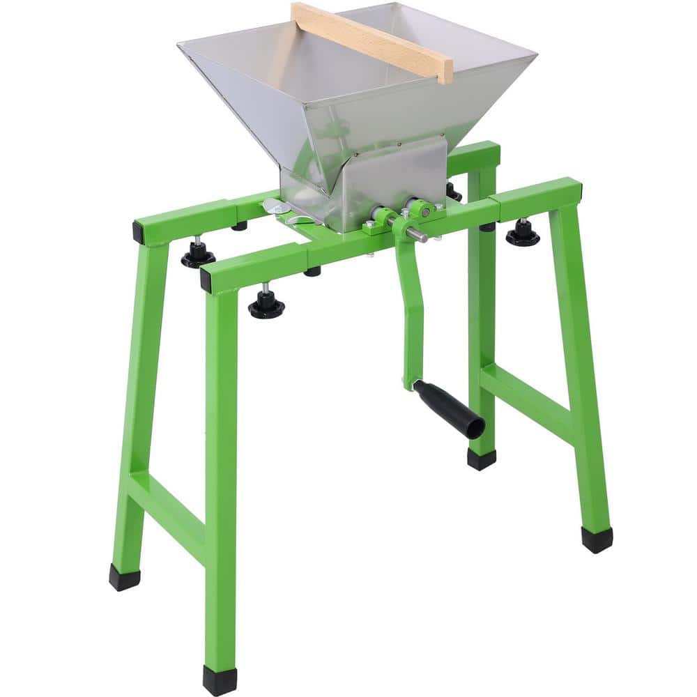 7L Manual Juicer Grinder with stand, Portable Fruit crusher with wheel Stai