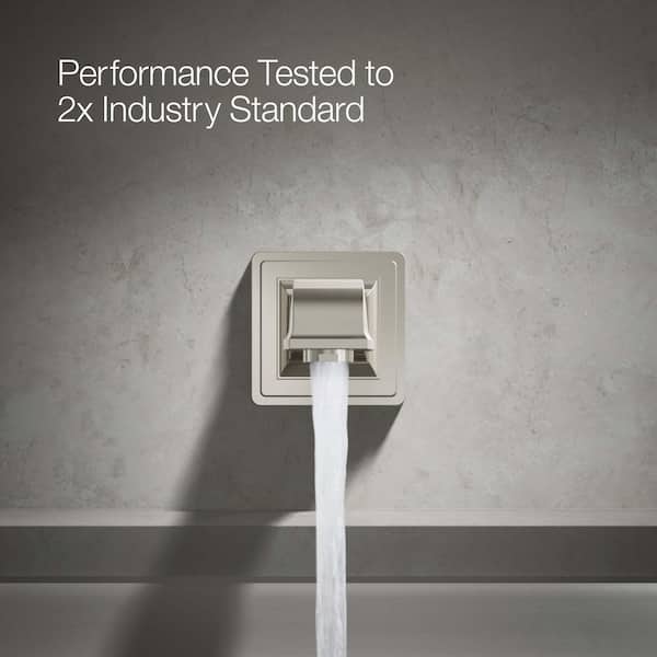 KOHLER Pinstripe Pure Wall-Mount Non-Diverter Bath Spout in Vibrant Polished Nickel