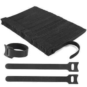 60-Pack 6-Inch Reusable Cable Ties – Adjustable Hook & Loop Cord Straps For Organizing Cables (Black)