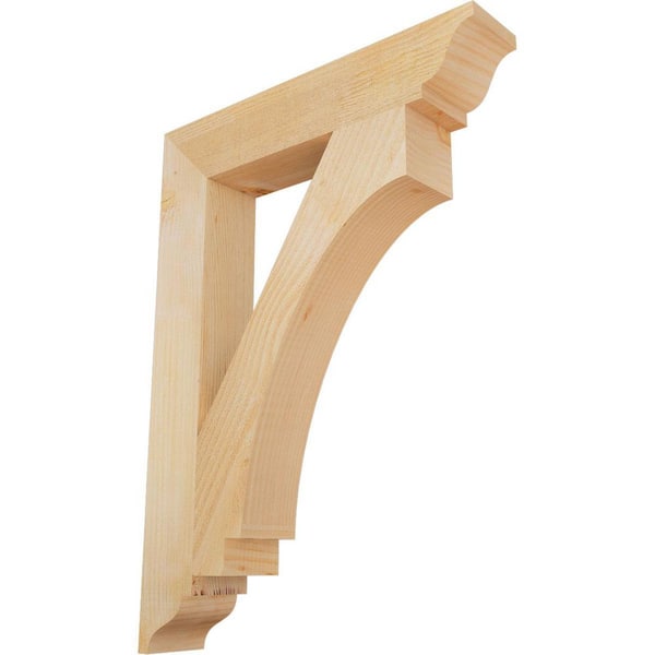 Ekena Millwork 4 in. x 30 in. x 22 in. Douglas Fir Imperial Traditional Rough Sawn Bracket