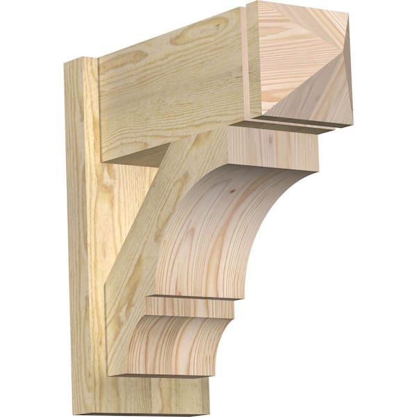 Ekena Millwork 8 in. x 20 in. x 20 in. Douglas Fir Balboa Arts and Crafts Rough Sawn Outlooker