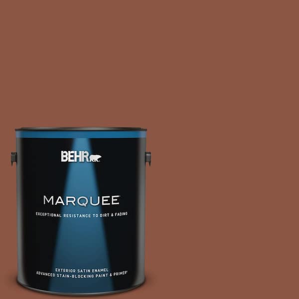 BEHR MARQUEE 1 gal. #S180-7 True Copper Satin Enamel Exterior Paint & Primer