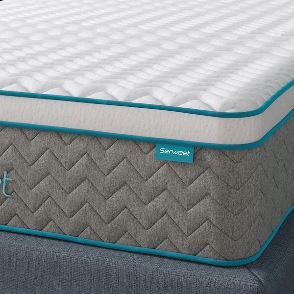 Serweet Twin Medium Firm Breathable Bamboo Charcoal Memory Foam Hybrid Spring Smooth Top 10-in. mattress