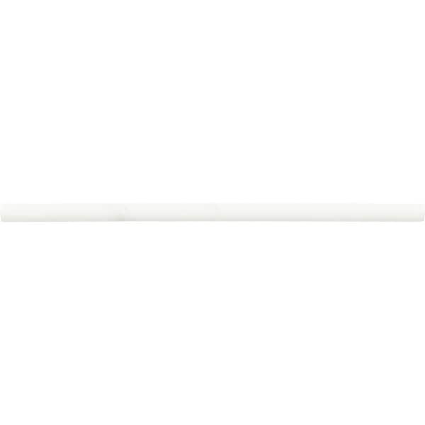 PERFORMANCE ACCESSORIES Luminess White 1/2 in. x 12 in. Glossy Ceramic Jolly Tile Trim (4-Pack)