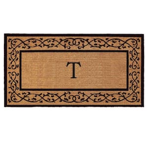 Nedia Home 18015 Rubber Coir 22 x 36 Mat, Acanthus, Personalized