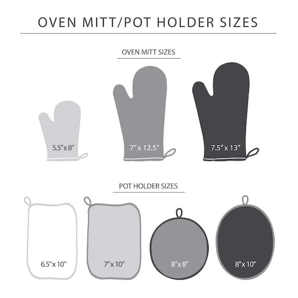 KitchenAid Asteroid Mini Oven Mitt - 2 Pack - Gray, 5.5 x 8 in
