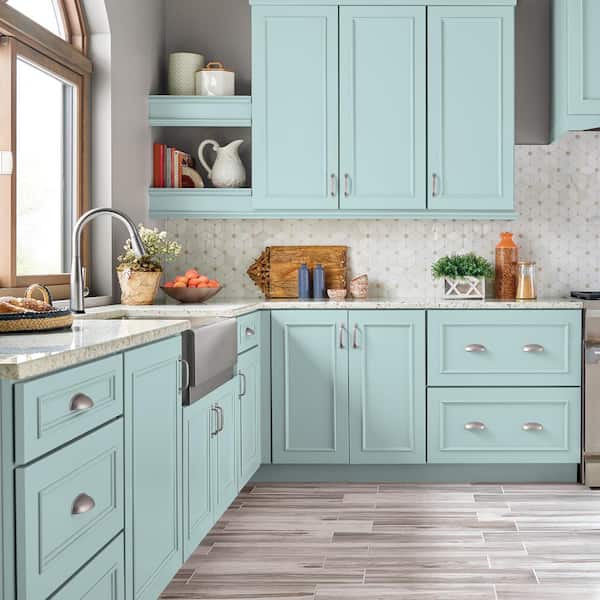 1 qt. #M460-1 Tahitian Sky Satin Enamel Interior/Exterior Cabinet, Door & Trim Paint