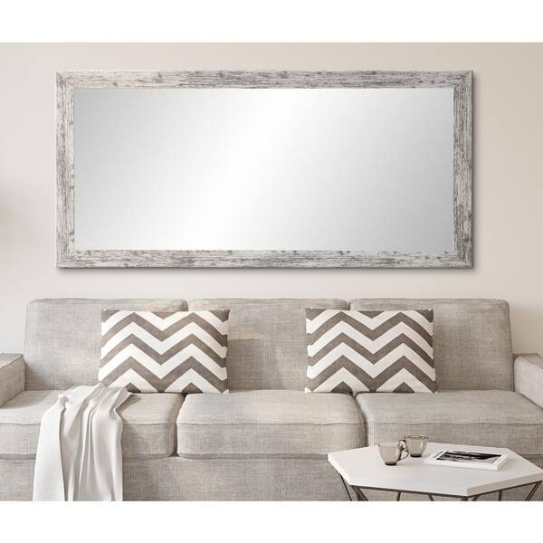 Brandtworks Oversized White Gray Farmhouse Cottage Rustic Mirror 71 In H X 32 W Bm032 T The Home Depot Brandtworks Oversized White Gray, Oversized Wall Mirror For Dining Room
