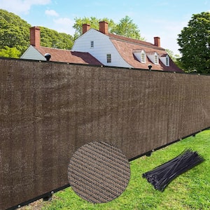 4 ft. x 50 ft. Brown 150 GSM HDPE Privacy/Wind Fence Screen Garden Fence