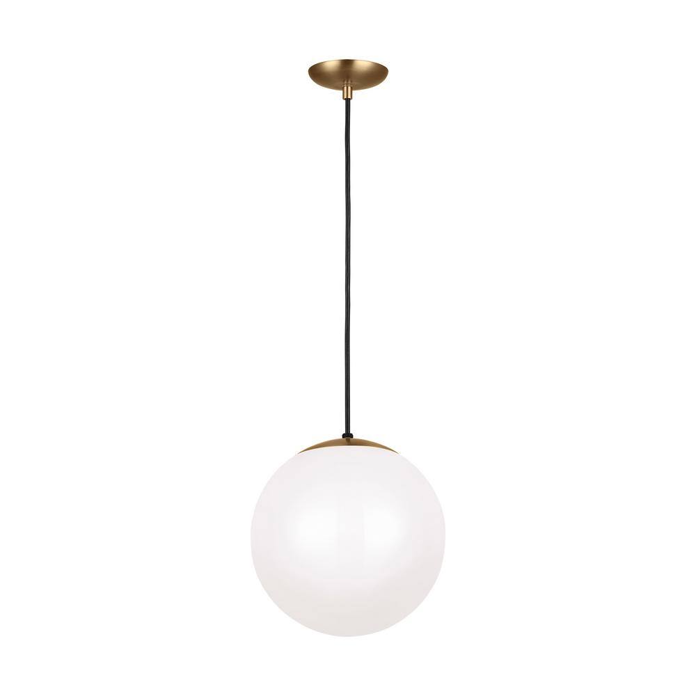 Generation Lighting Leo Hanging Globe 12 in. 1-Light Satin Brass ...