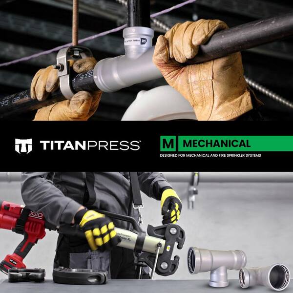 T TITANPRESS 3 in. x 3 in. x 2 in. Carbon Steel Press Reducing Tee