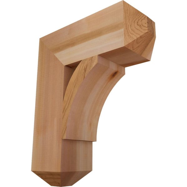Ekena Millwork 5.5 in. x 22 in. x 18 in. Western Red Cedar Thorton Craftsman Smooth Bracket