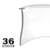 Slide-Co 36" Shower Door Bottom Seal – T-Shape, Clear Vinyl, 5/32" X 1" – Fits Swinging Shower Doors