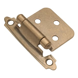 Deco Antique Brass Surface Self-Closing Hinge (2-Pack)