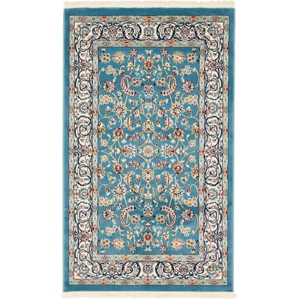 Unique Loom Narenj Leeds Blue 3' 0 x 5' 0 Area Rug