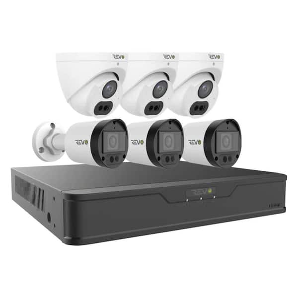 Hybrid Series 4K 8 Channel Wired DVR Smart Security Camera System with 2TB HDD and 6x True 4K Indoor/Outdoor IR Cameras