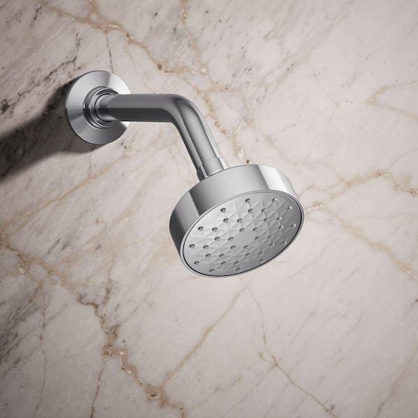Awaken G90 1-Spray Patterns with 2.5 GPM 3.5 in. Wall Mount Fixed Showerhead in Polished Chrome