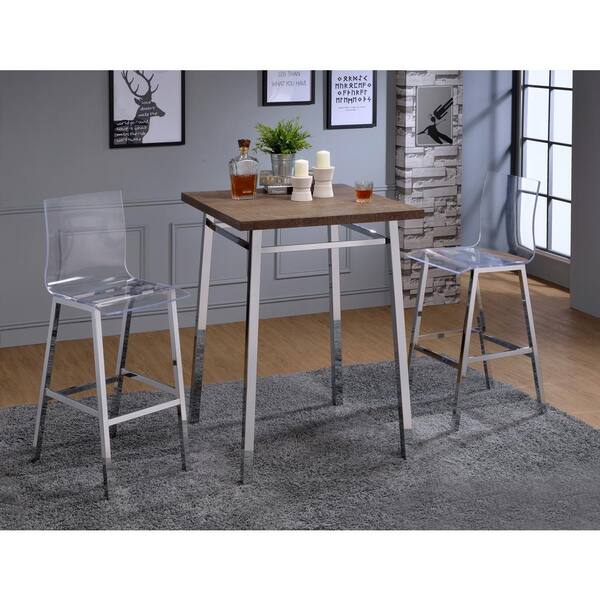 Chrome pub best sale table and chairs