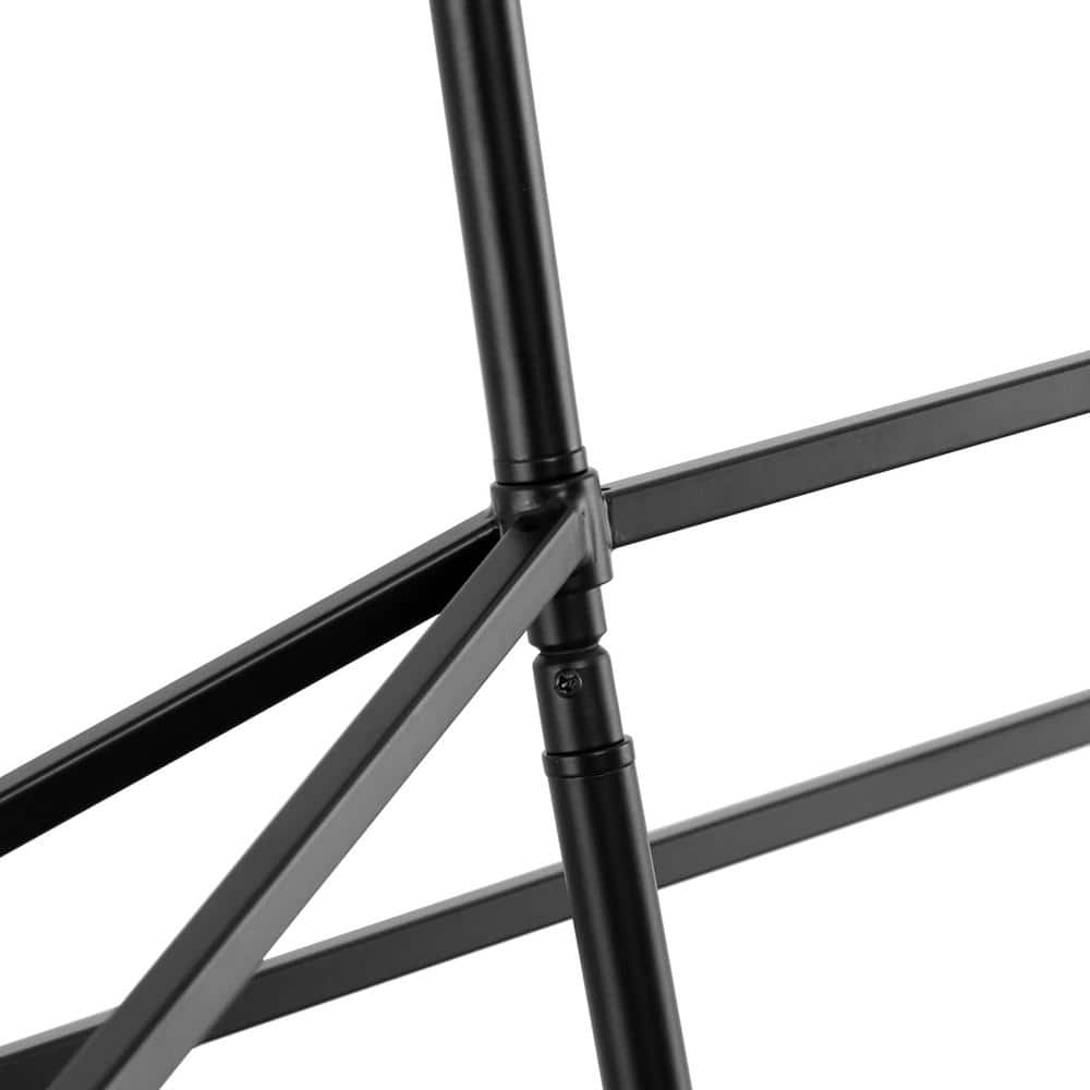 Black Geometric Metal 7-Light Candle Chandelier
