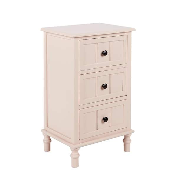 null Antique Pink 3-Drawer Chest