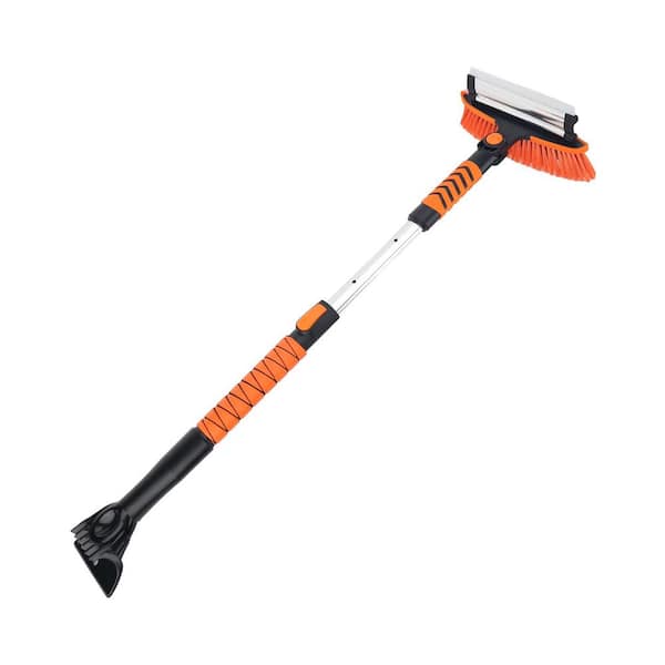Universal Automotive Snow Brush Ice Scraper Heavy Duty 3 in 1 Extendable Winter Window Cleaning Tool 42 in.