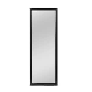 16 in. W x 43 in. H Modern Rectangle Framed Black Mirror