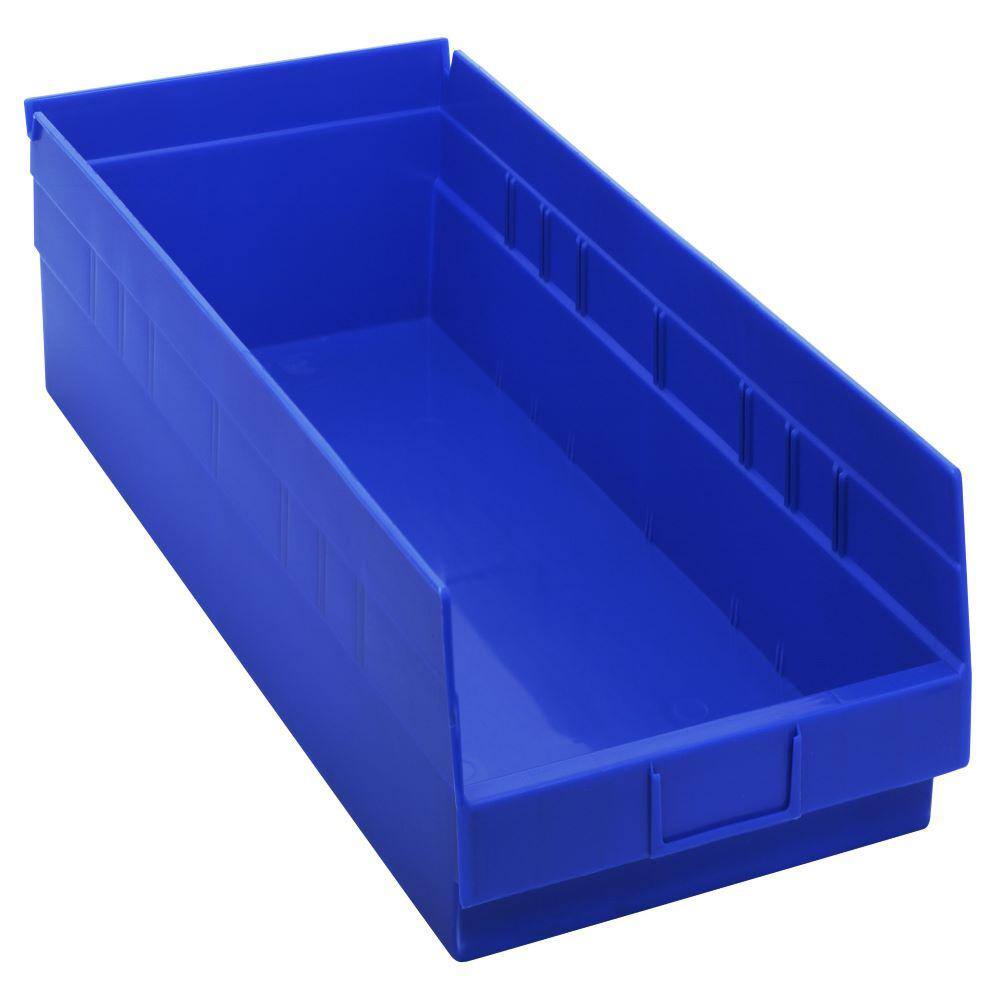 QUANTUM STORAGE SYSTEMS Economy Shelf 18.2 Qt. Storage Tote in Blue (6Pack) QSB116BL The Home
