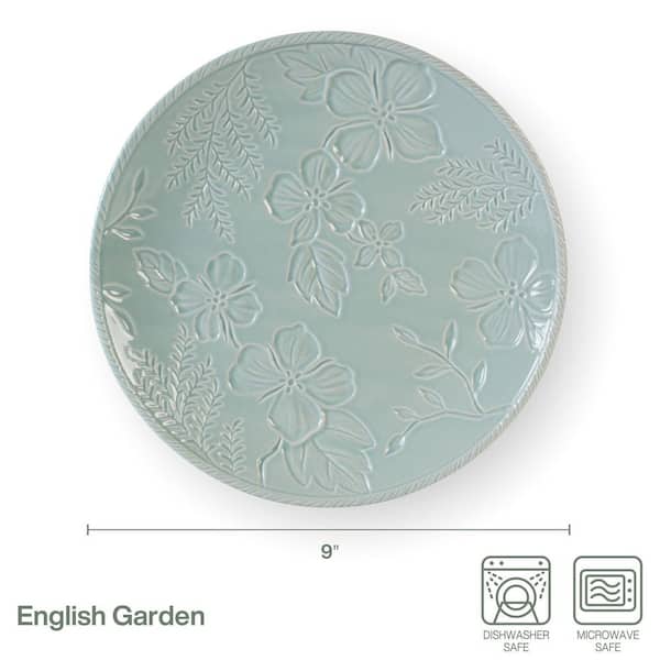 FITZ and FLOYD Blue English Garden Stoneware Salad Plate (Set of 4