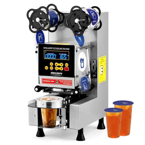 350W 110V Silver Food Vacuum Sealer Automatic Cup Sealing Machine with LCD Intelligent Display