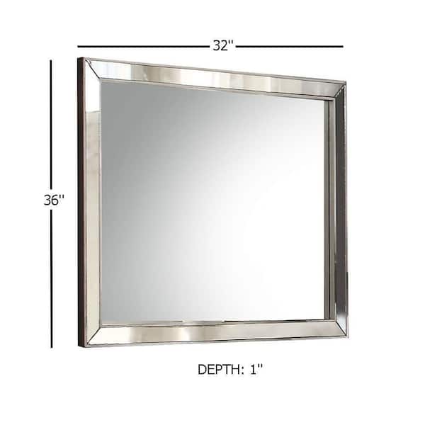 ACME Louis Philippe Mirror in Platinum