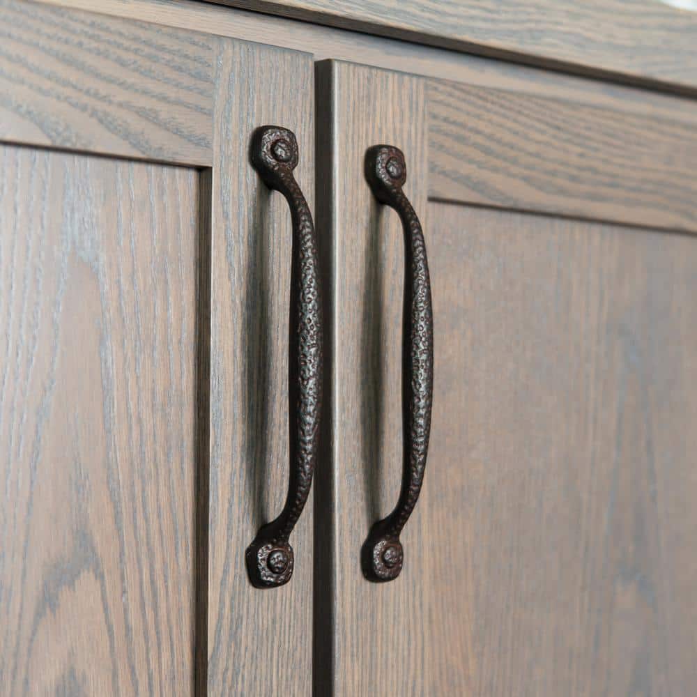 Rustic Iron Matte Black Kitchen Cabinet Handles