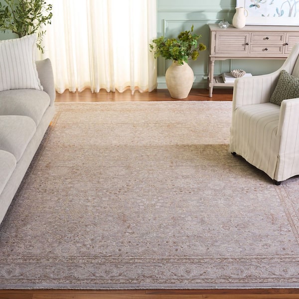Signature 8 ft. x 10 ft. Beige/Gray Persian Area Rug