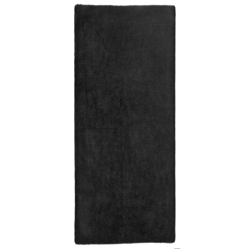 Mmlior Black 2 ft. x 6 ft. Soft Faux Rabbit Fur Runner Rug -  Latepis, TMBRC26