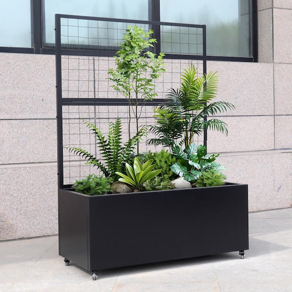 Planter Box Metal Rack Modern Steel Planter Box Modern Steel Planter Box – Lewis Bamboo
