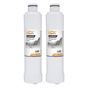 FMS-2-S Standard Refrigerator Water Filter Replacement Fits Samsung HAF-CINS (2-Pack)