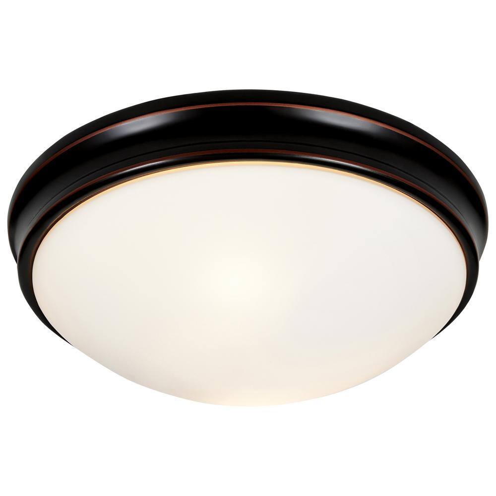 Oil Rubbed Bronze 10.5" Glass LED Flush Mount
