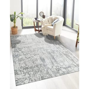 Grey Multy 7 ft. x 9 ft. Transitional Traditional Knot Area Rug