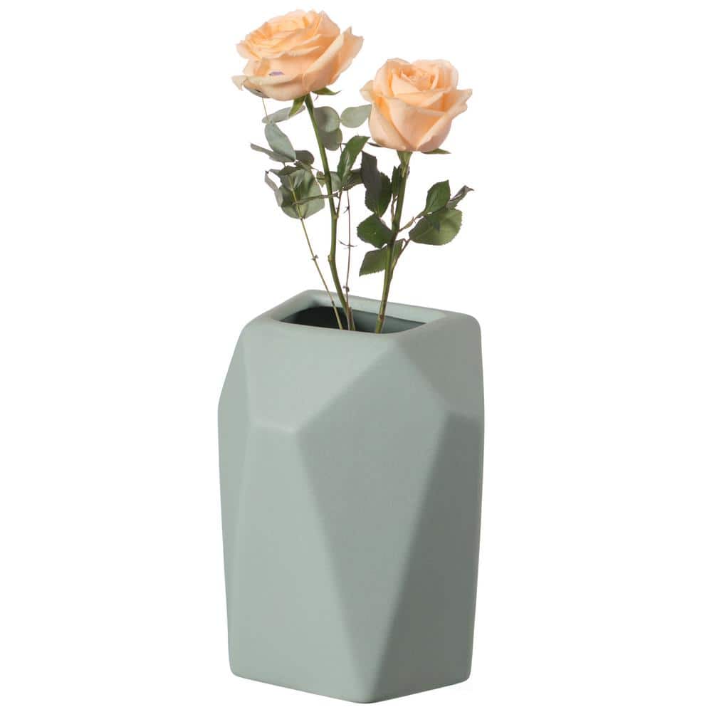 Elegant Ceramic Multi-Paned 15" Decorative Table Vase