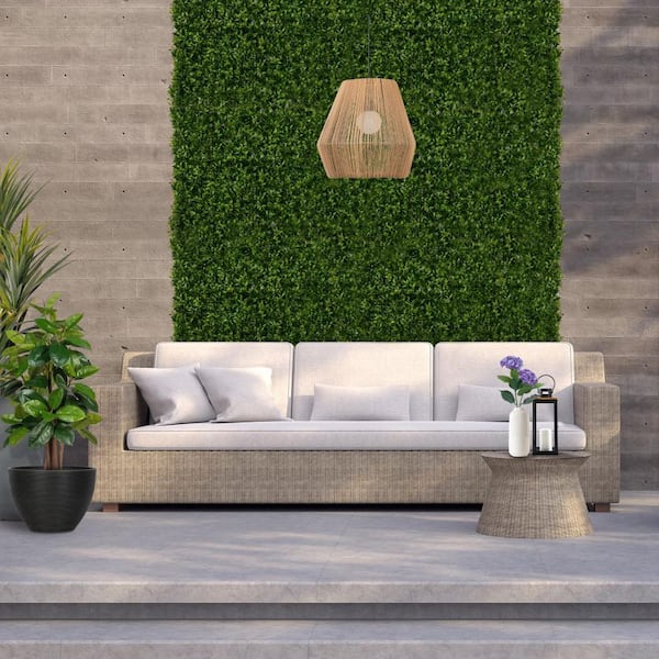 Vigoro 40 in. H x 40 in. W Green Artificial Jasmine Leaf Panel
