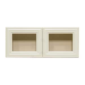 Princeton Assembled 30 in. x 12 in. x 12 in. Wall Mullion Door Cabinet with 2-Door in Off-White