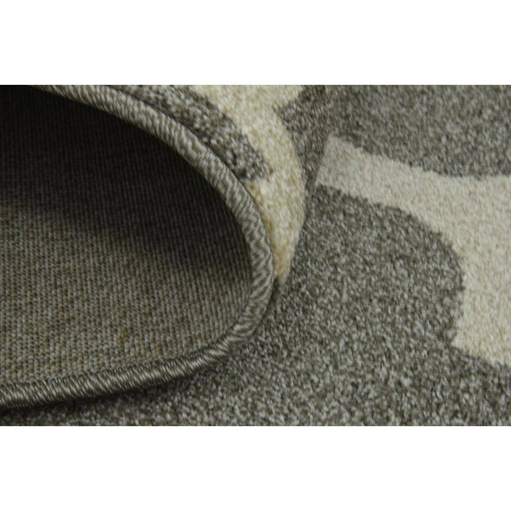 Elegant Dark Grey Trellis Synthetic 8' x 11' Area Rug