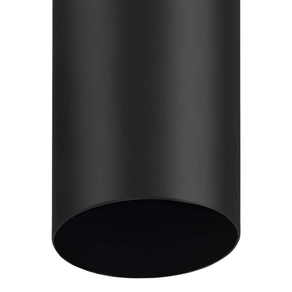 Black Steel Outdoor Lamp Post with Cross Arm, 80-Inch