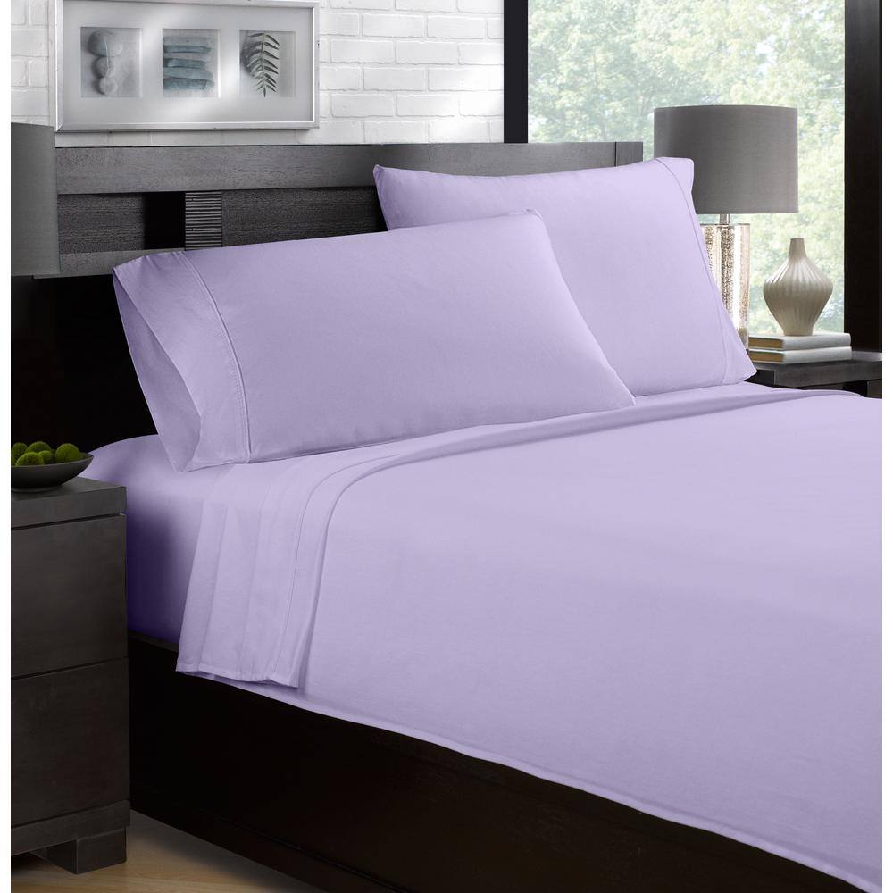 Lilac Full Cotton Sateen Deep Pocket Sheet Set